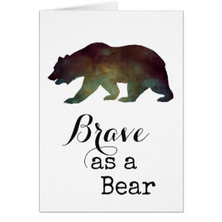 Brave as a Bear Watercolor Typography