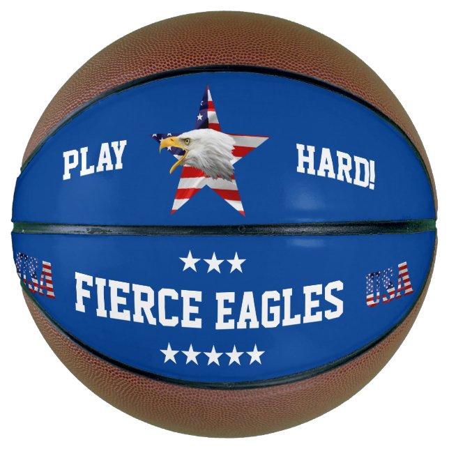 Brave Bald Eagle, The American Flag, Star Basketball (Front)