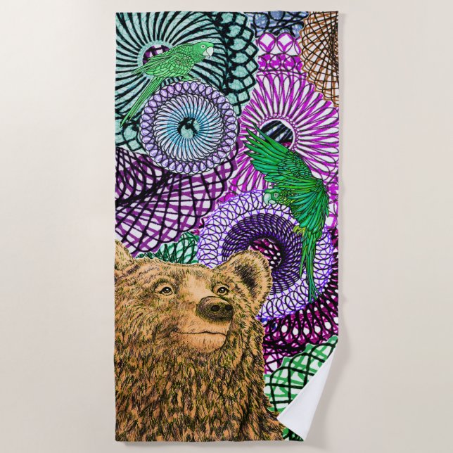Brave Bear Beach Towel (Front)