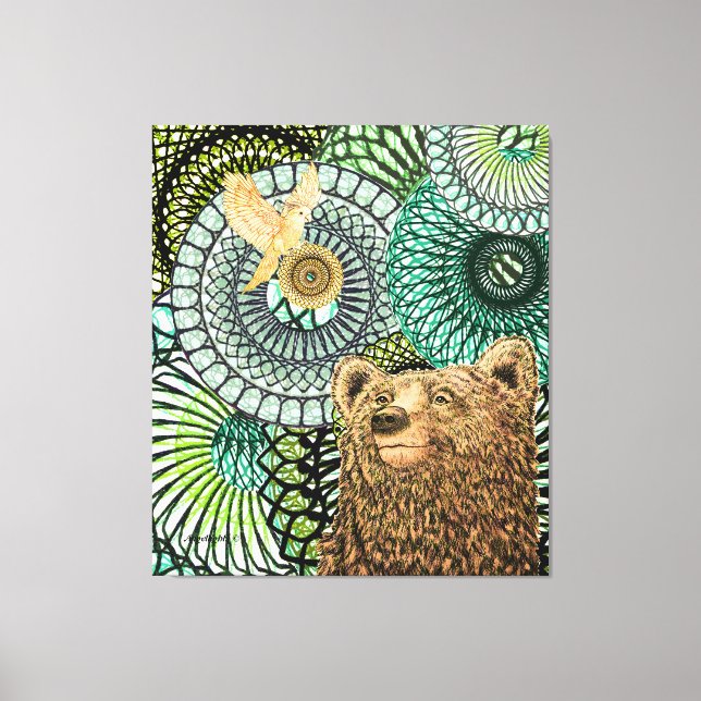 Brave Bear Canvas Print (Front)