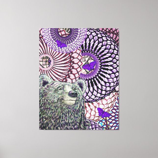 Brave Bear Canvas Print (Front)