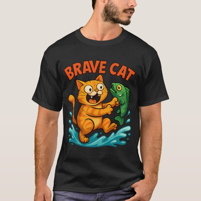 Brave Cat T-Shirt (Front)