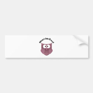 Brave Cute  Pink Owl Bumper Sticker