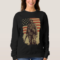 Brave Defender Patriotic American Soldier