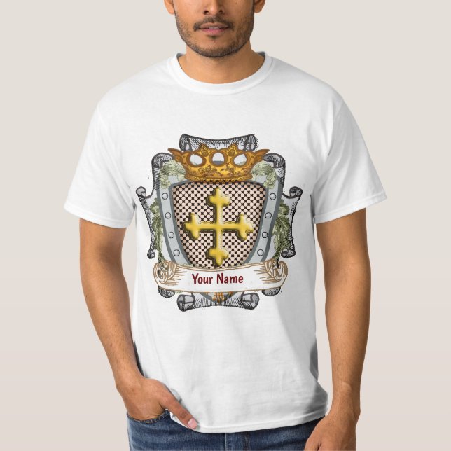 Brave Family Crest Surname T-Shirt (Front)
