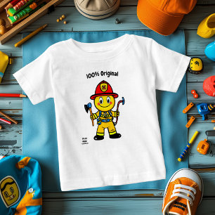 Brave Firefighter Emoji – Fun and Colourful Baby T-Shirt