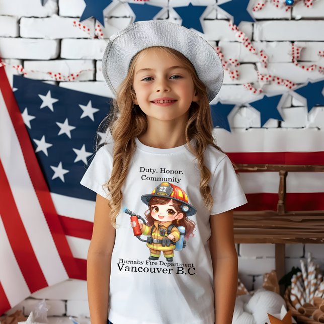 Brave firefighter in bright gear T-Shirt (Creator Uploaded)