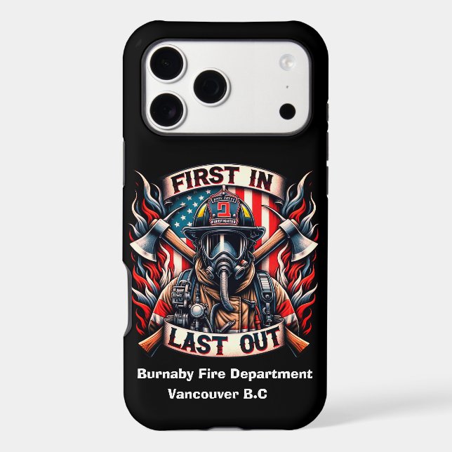 Brave firefighter stands proud (Back)