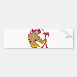 Brave Fireman Bumper Sticker
