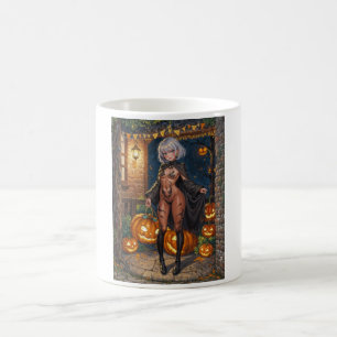 Brave Halloween Girl Trick or Treat Bodypainting Coffee Mug
