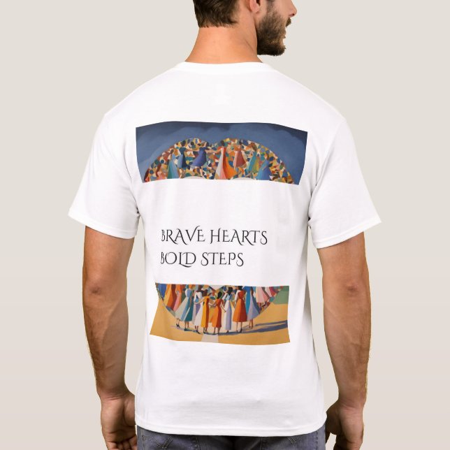 Brave Hearts, Bold Steps – Empowered Journey Tee (Back)