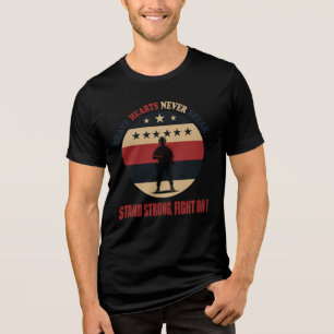 Brave Hearts Never Break T-Shirt - Stand Strong,  Tri-Blend Shirt
