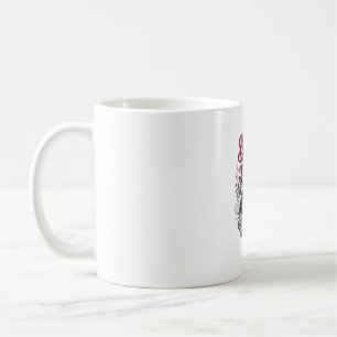 Brave Hearts Patriotic Vintage Floral Shirt Design Coffee Mug