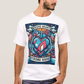 Brave Hearts Strong Hands" t-shirt
