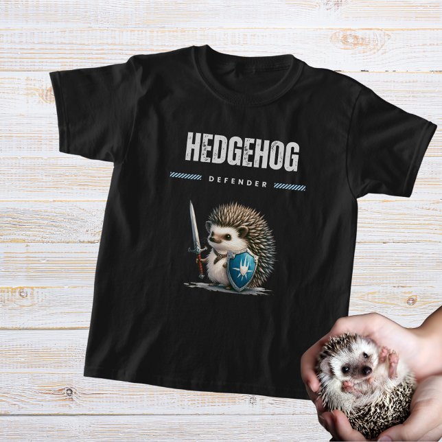 Brave Hedgehog Knight - Hedgehog defender T-Shirt (Creator Uploaded)