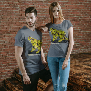 Brave Leopard Sweet Unisex Charcoal T-Shirt