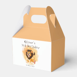 Brave Lion Birthday Party Plate  Favour Box