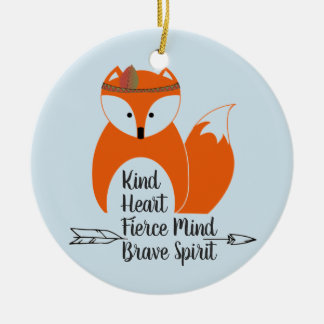 Brave Little Fox Ceramic Tree Decoration