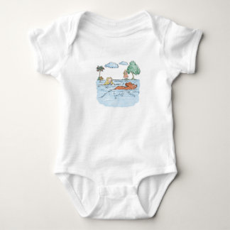 Brave Little Mouse in Water Baby Bodysuit