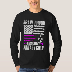 Brave proud resilient military child Military kids T-Shirt