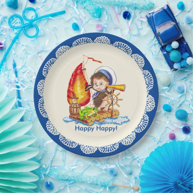 Brave sailor paper plate (Party)