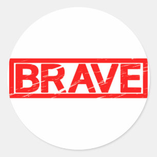 Brave Stamp Classic Round Sticker