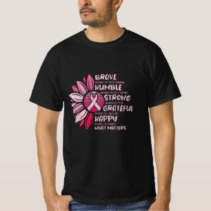 Brave Strong Grateful Breast Cancer Awareness T-Shirt
