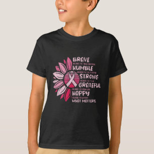 Brave Strong Grateful Breast Cancer Awareness T-Shirt
