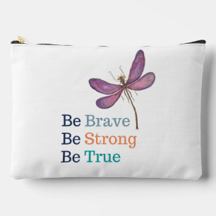 Brave Strong True Dragonfly Makeup Bag