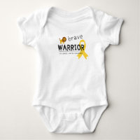 brave warrior cancer lion baby bodysuit
