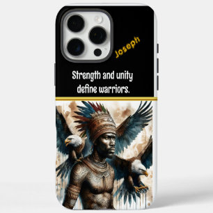 Brave warrior with eagle symbols iPhone 16 pro max case