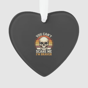 Braver Halloween Skull Retro Horror Design_1 Ornament