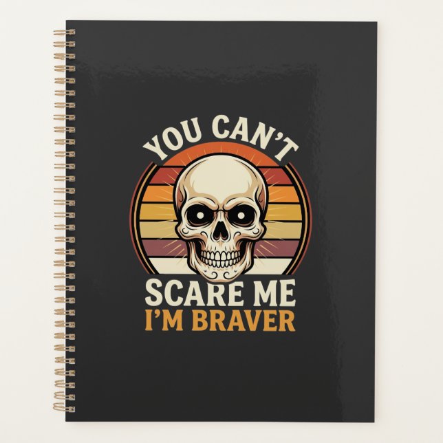 Braver Halloween Skull Retro Horror Design_1 Planner (Front)
