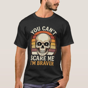 Braver Halloween Skull Retro Horror Design_1 T-Shirt
