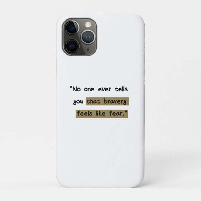 Bravery feels like fear | Motivational quote Case-Mate iPhone Case (Back)