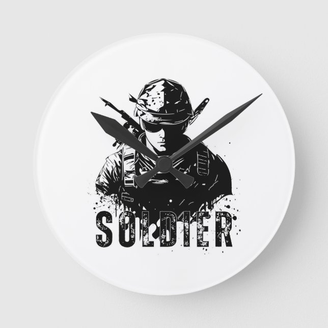 Bravery in Every Tick Round Clock (Front)