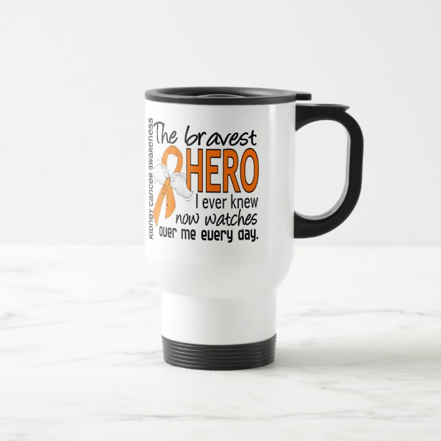 Bravest Hero I Ever Knew Kidney Cancer Travel Mug (Right)