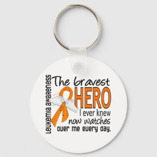Bravest Hero I Ever Knew Leukaemia Key Ring