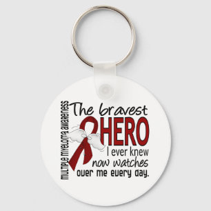 Bravest Hero I Ever Knew Multiple Myeloma Key Ring
