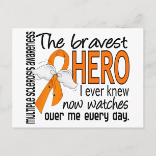 Bravest Hero I Ever Knew Multiple Sclerosis Postcard