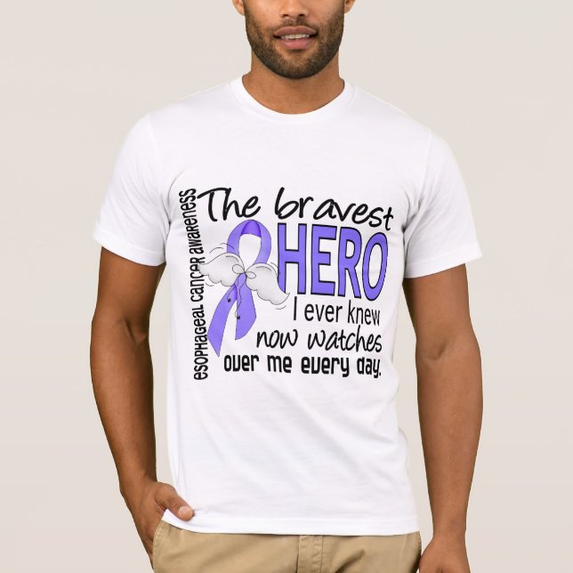 Bravest Hero I Ever Knew Oesophageal Cancer T-Shirt (Front)