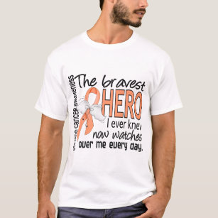 Bravest Hero I Ever Knew Uterine Cancer T-Shirt