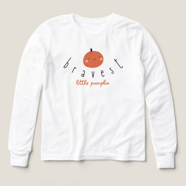 bravest little pumpkin Boys Long Sleeve T-Shirt (Design Front)