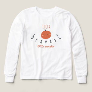 bravest little pumpkin Custom Kids Long Sleeve