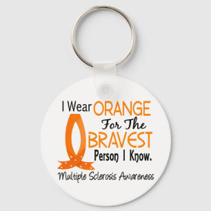 Bravest Person I Know Multiple Sclerosis Key Ring