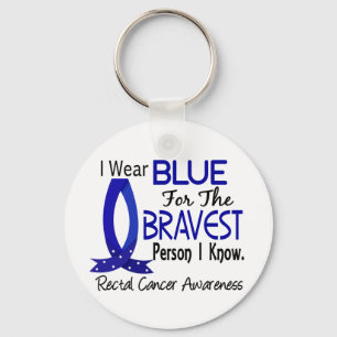 Bravest Person I Know Rectal Cancer Key Ring