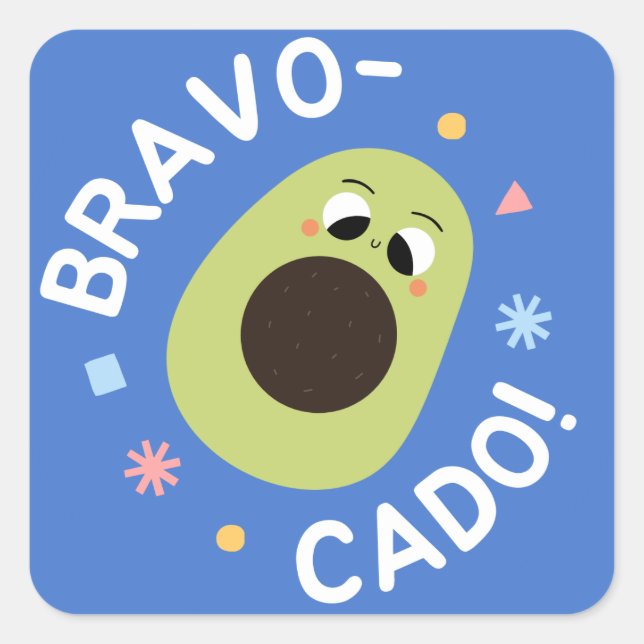Bravo Cado - Avocado Sticker (Front)