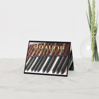 Bravo! congratulations folding piano card