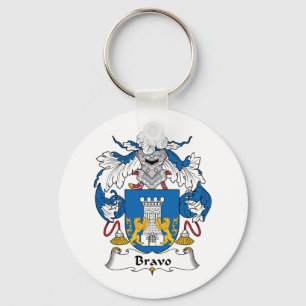 Bravo Family Crest Key Ring