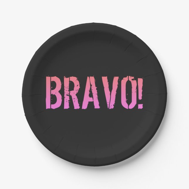 Bravo! Italian saying  Paper Plate (Front)